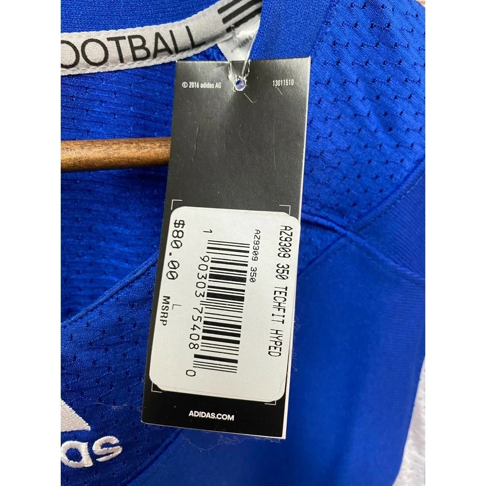 Adidas Techfit Football Shirt Mens Large RY Blue Football Compression New $80